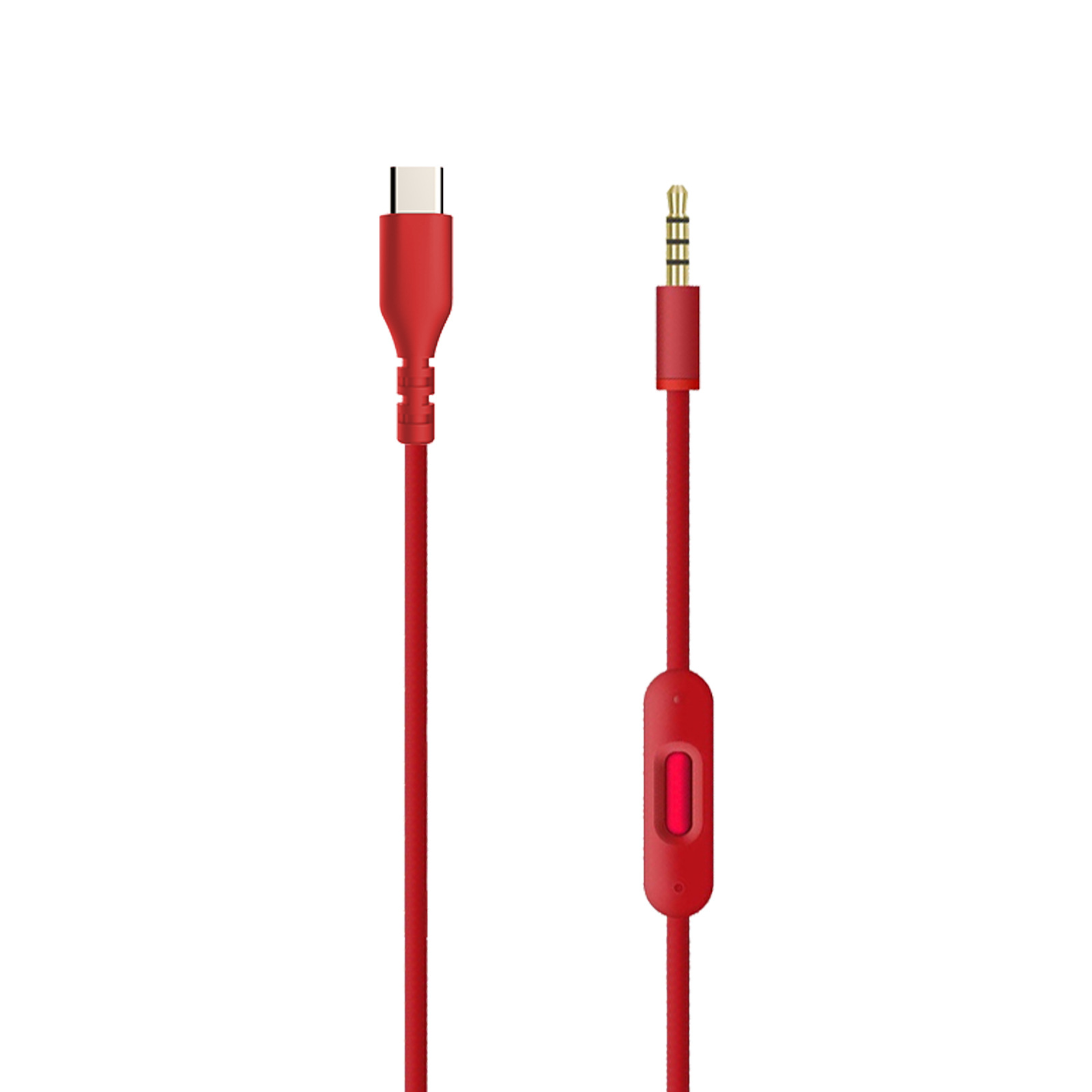 Beats Headphone Studio Pro - สายเคเบิลเสียง Aux TypeC แบบเปลี่ยนได้พร้อมไมโครโฟนในตัว ควบคุมระดับเสียงได้ ใช้งานร่วมกับหูฟัง