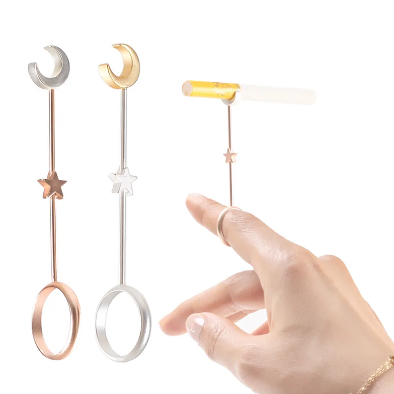 Vape Ring - ที่ใส่แหวนบุหรี่ของผู้หญิงที่วางแหวนที่เขี่ยบุหรี่หนาแบบแฮนด์ฟรีคลิปนิ้วบุหรี่ของนักเล่นเกมของขวัญเครื่องประดับแฟชั่น